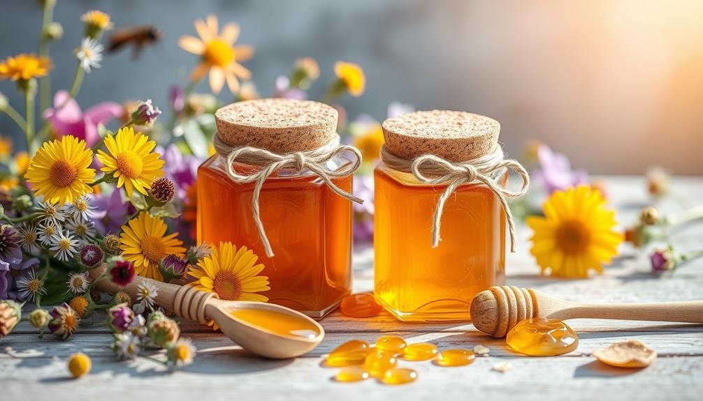artisan infused honey jars