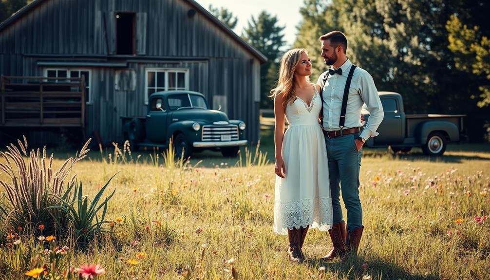 budget friendly rustic wedding attire