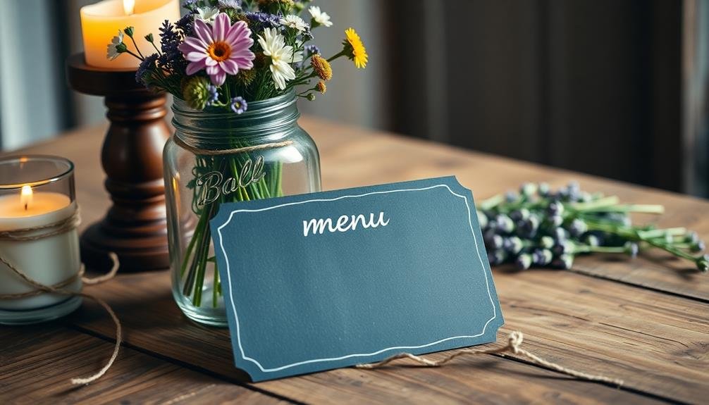 chalkboard menu card design