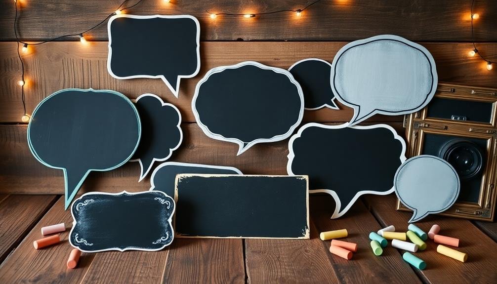 chalkboard speech bubbles diy