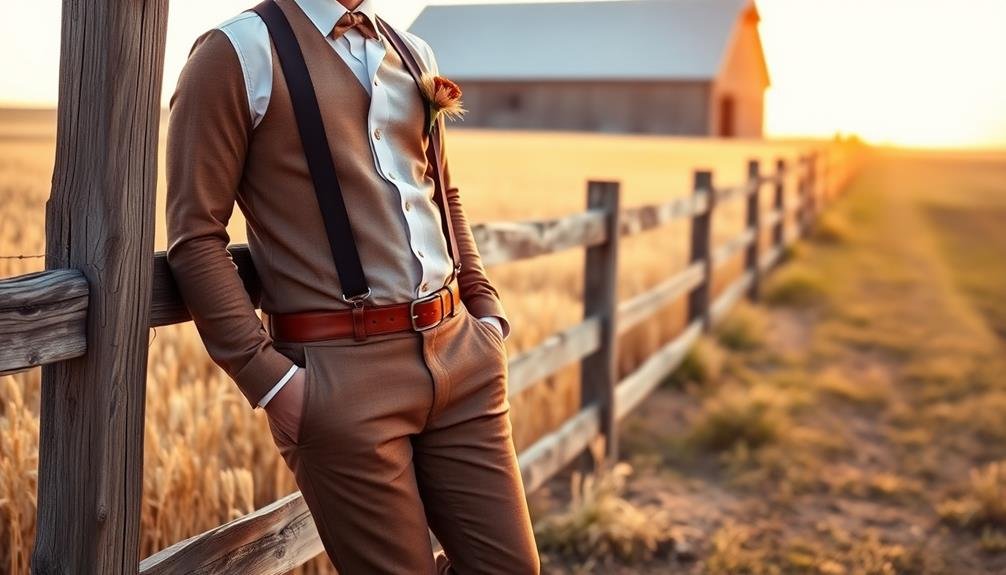charming rustic tweed attire