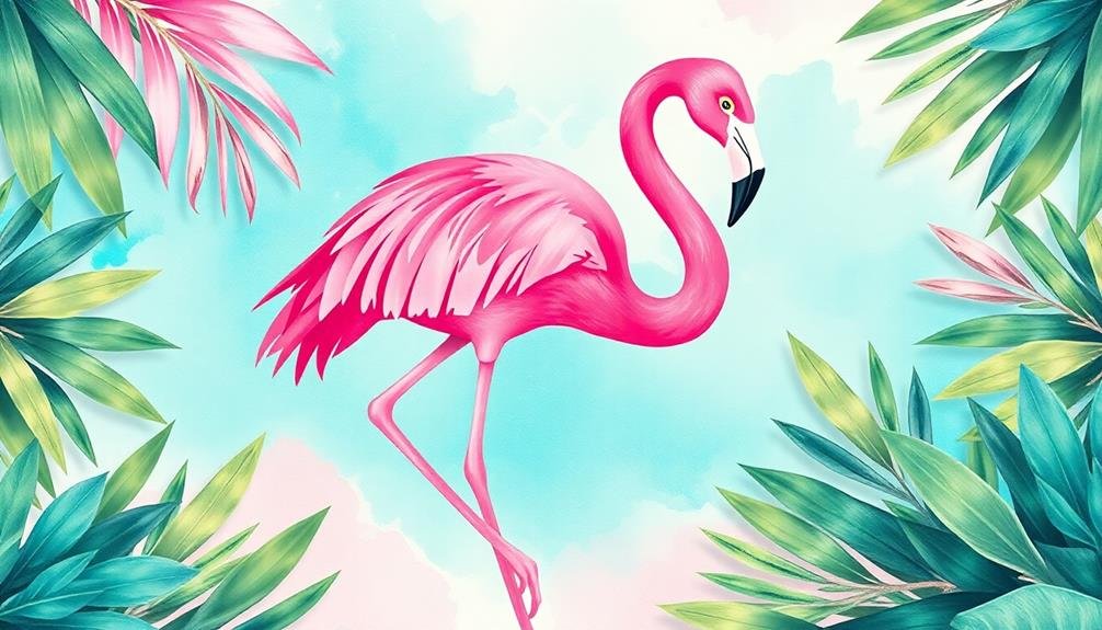 colorful flamingo gratitude cards