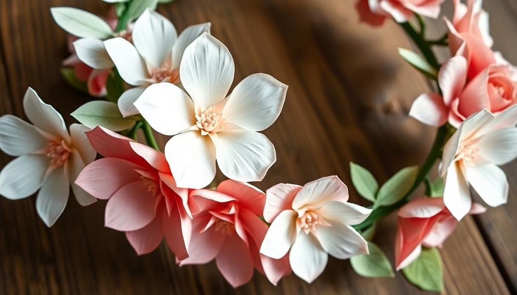 crafting floral headpieces together