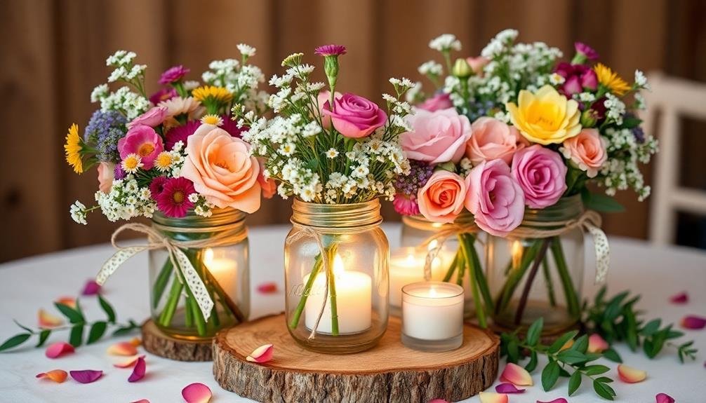 creative mason jar florals