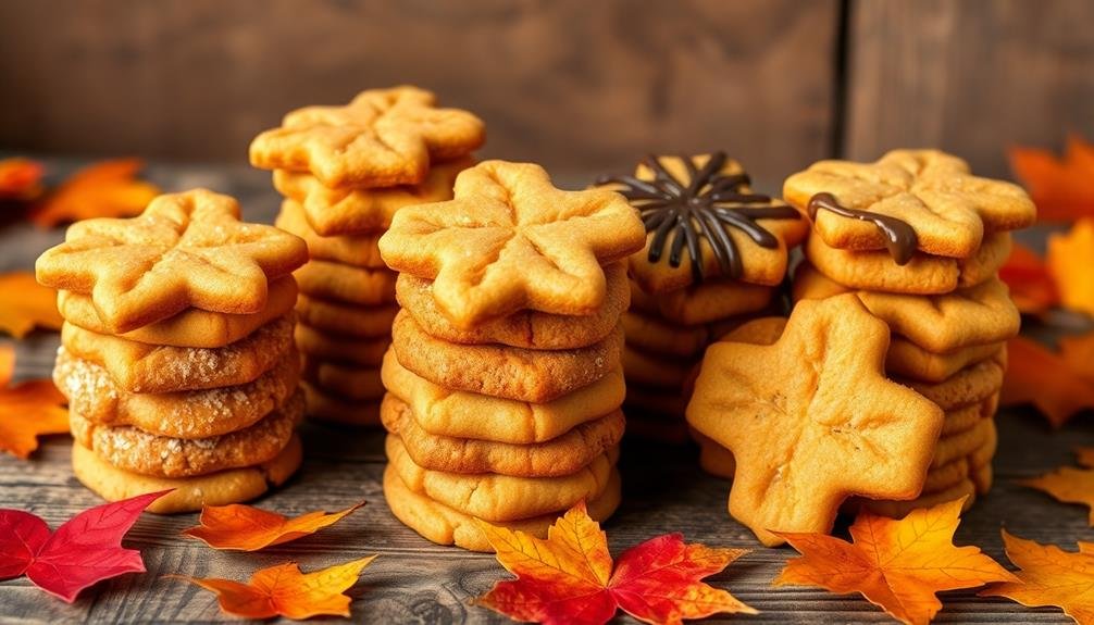 custom shaped leaf cookies