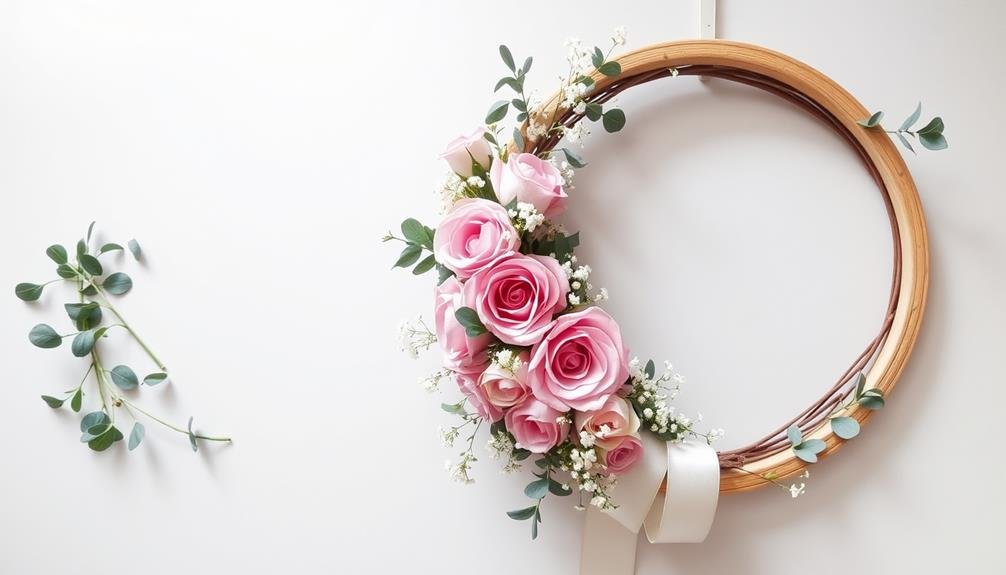 decorative floral hoop wreaths