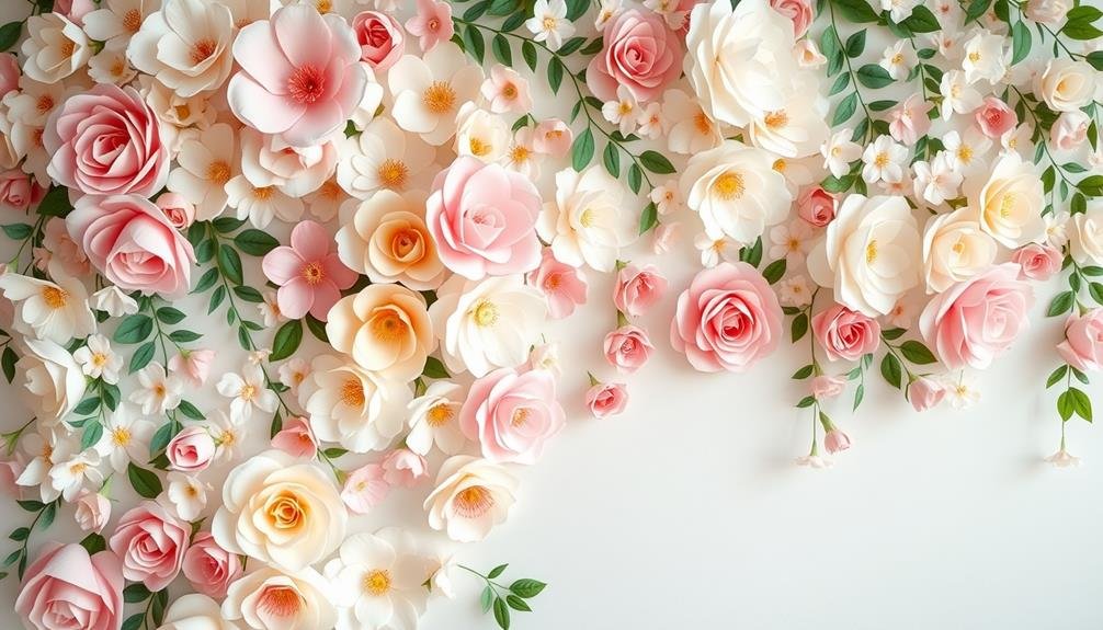 decorative paper flower displays