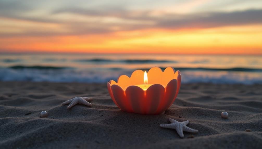 decorative seashell candle holders