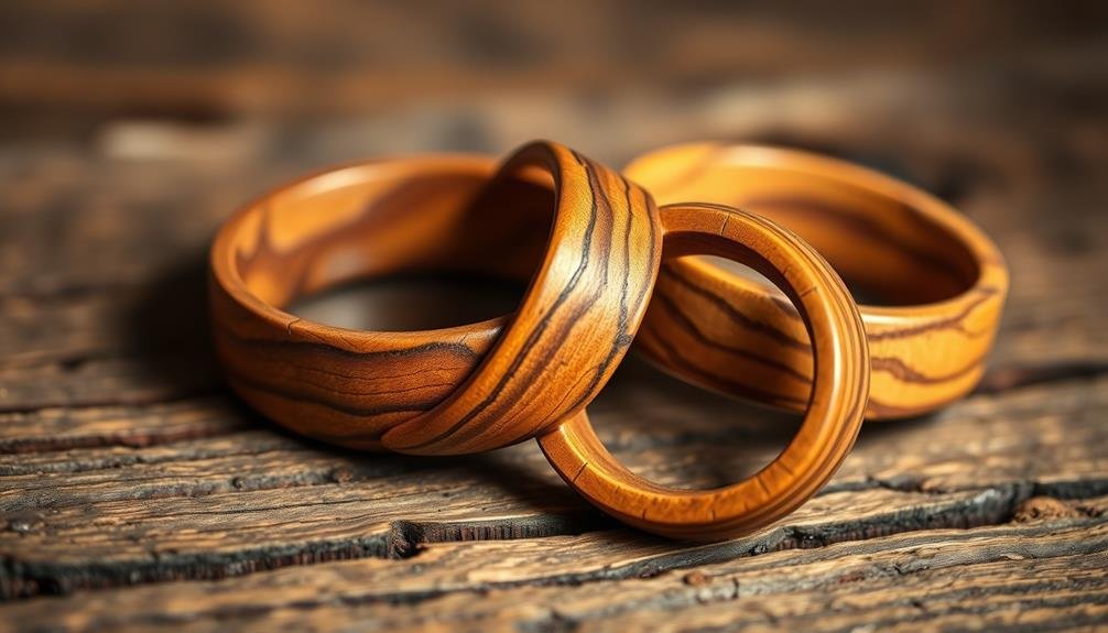 distinctive wooden ring choices