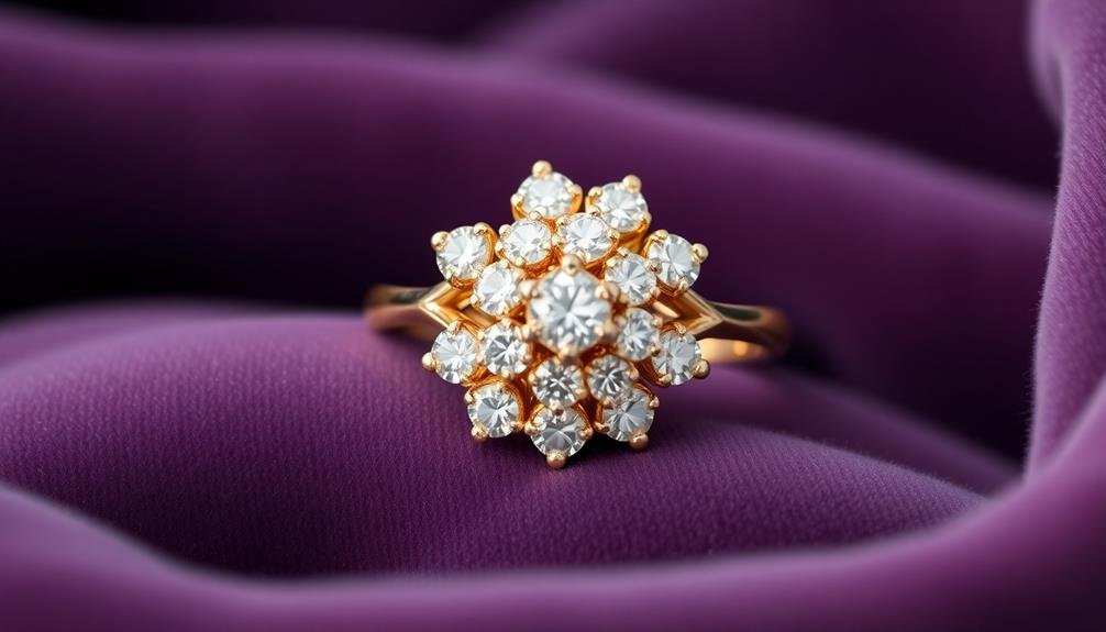 elegant cluster diamond jewelry