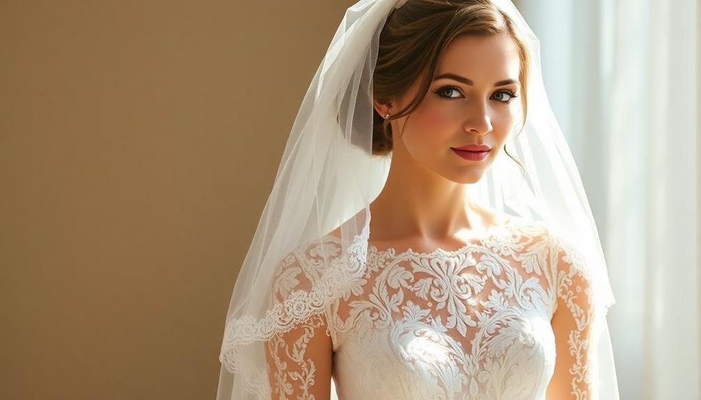 elegant embroidered veil accessory