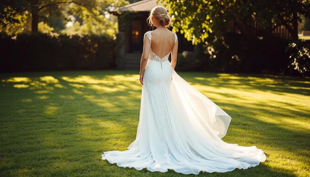 elegant open back design