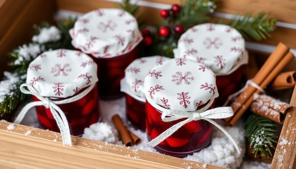 festive preserves in jars