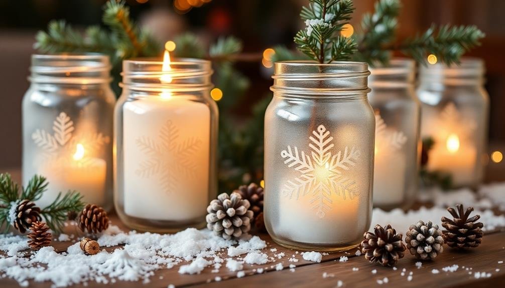 frosted jar light decor