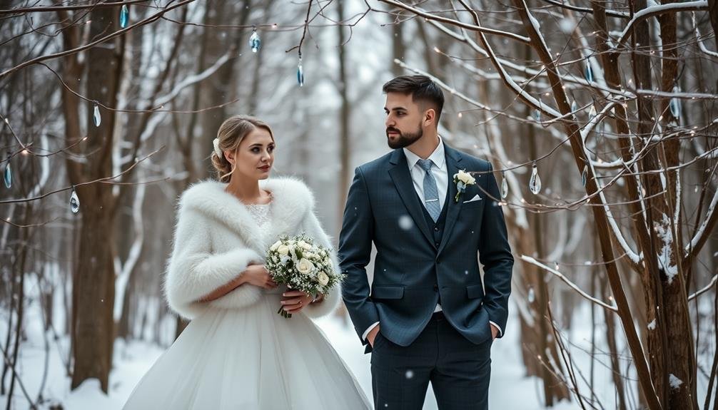 frosty wonderland wedding attire