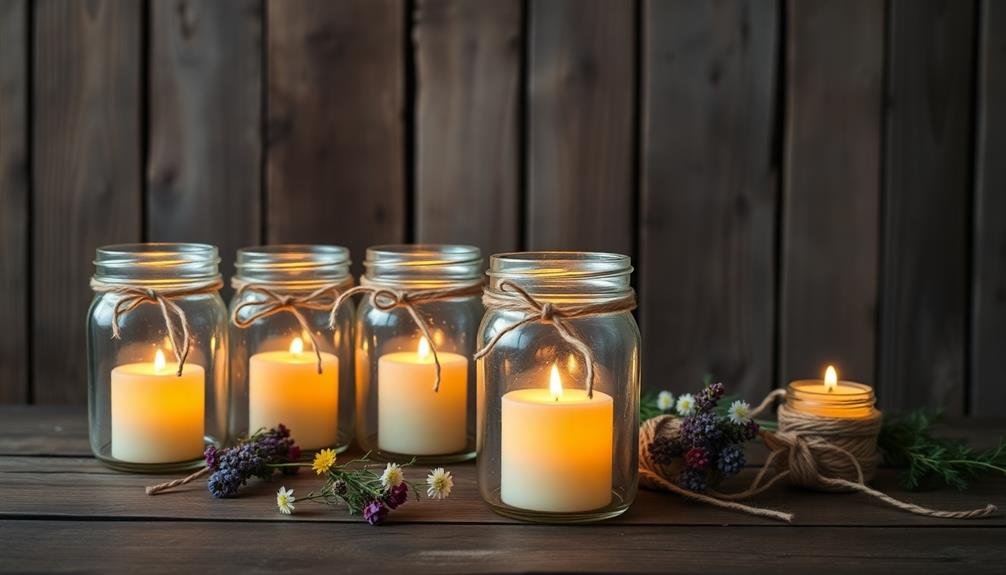 handcrafted mason jar candles