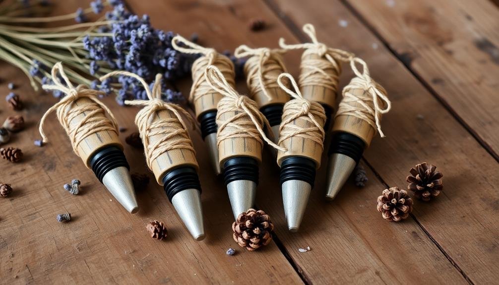 handcrafted rustic wine stoppers