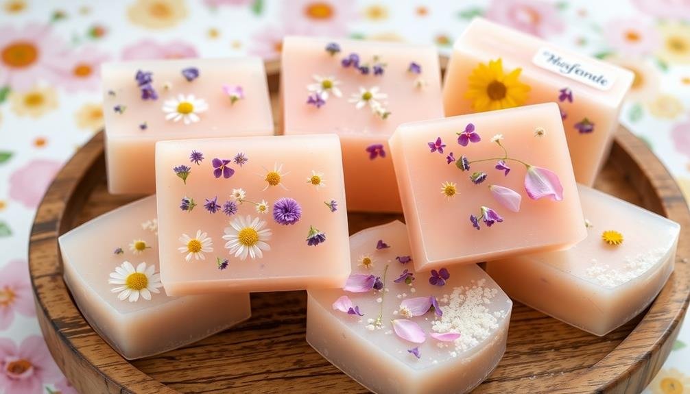 handmade floral soap bars