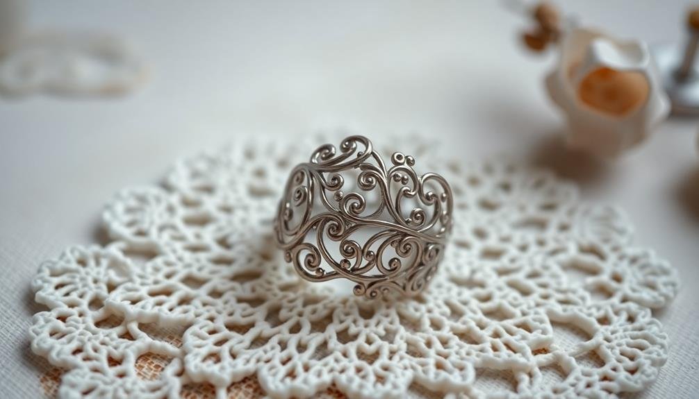 intricate decorative metalwork jewelry