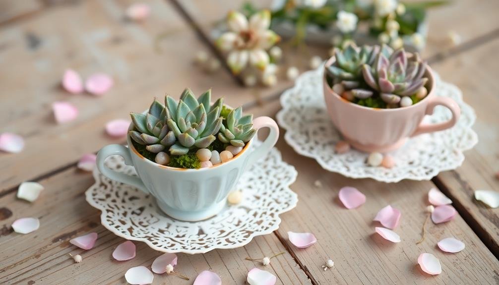 miniature plant arrangements indoors