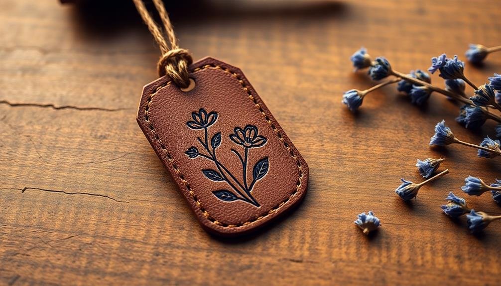 personalized embossed leather tags