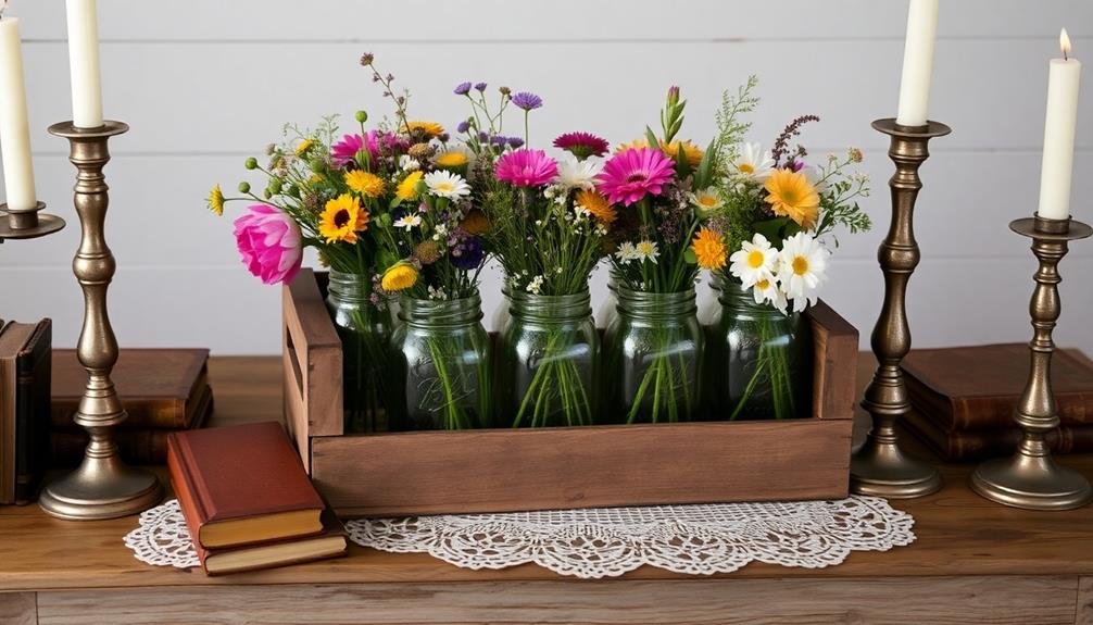 rustic handmade floral arrangements