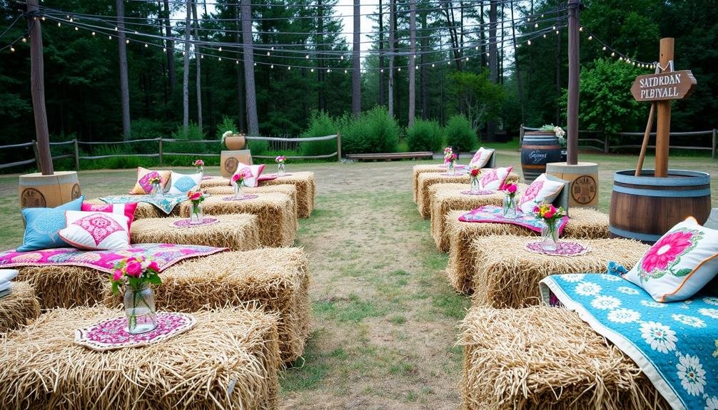 rustic outdoor event seating