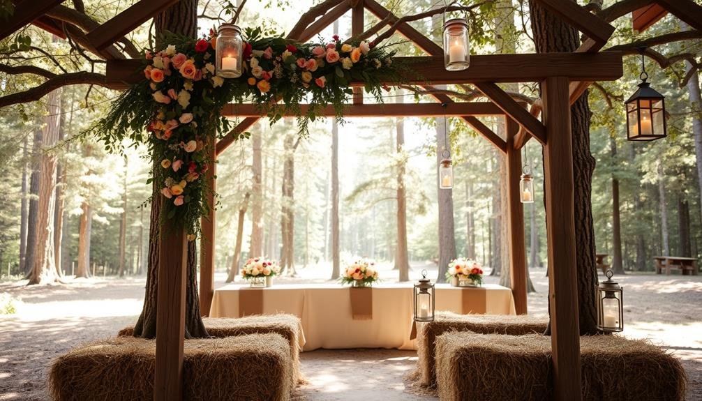 rustic outdoor wedding decor