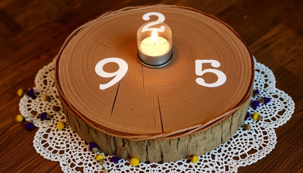 rustic table number decor