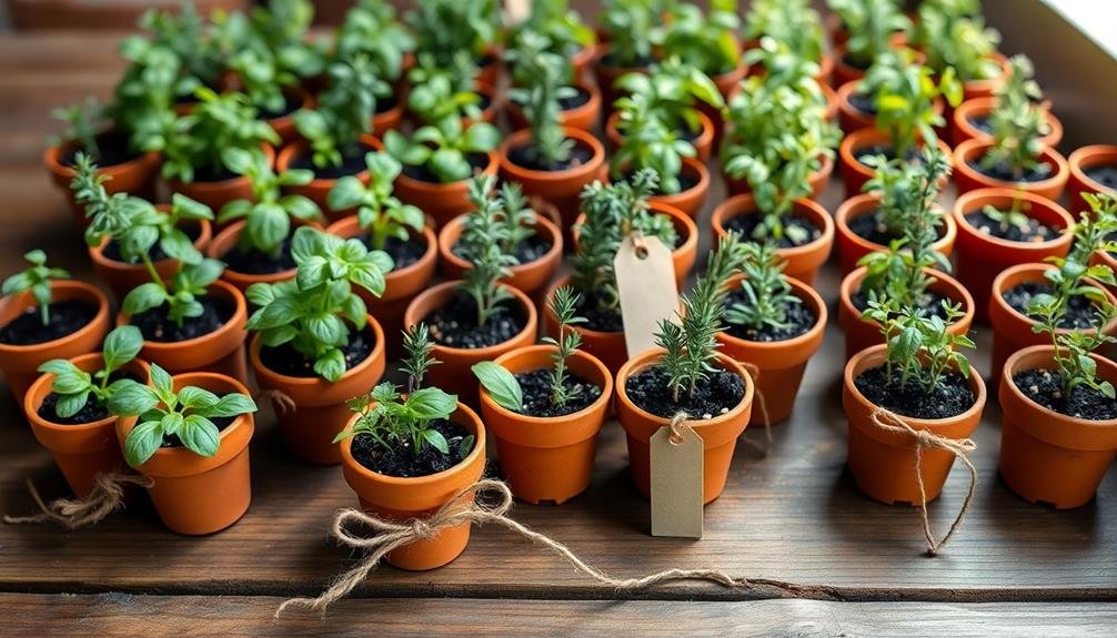 small indoor herb planters