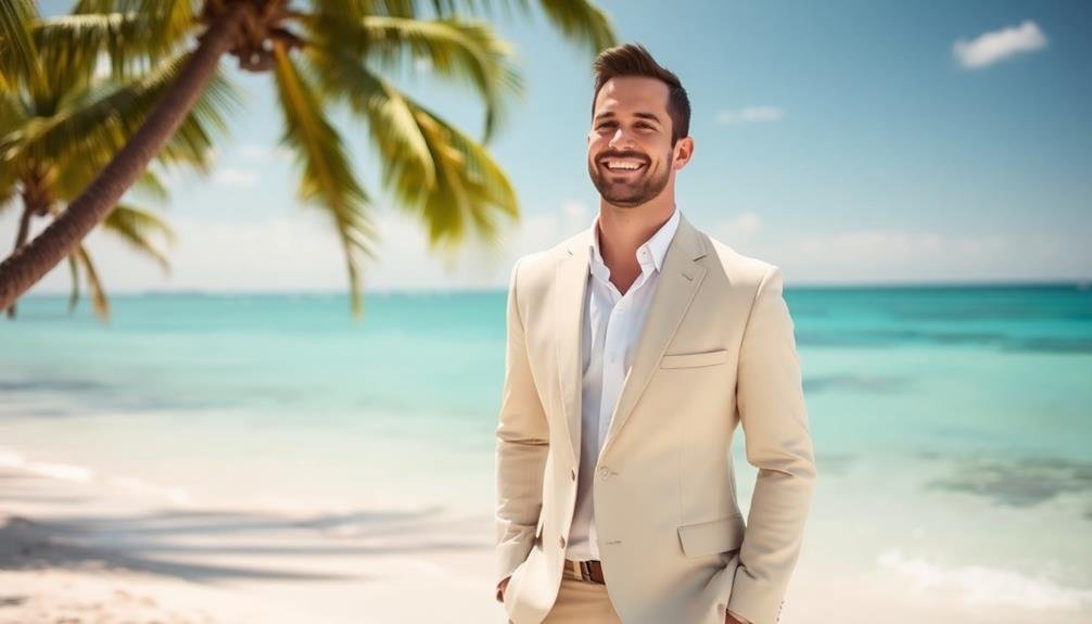 stylish lightweight groom attire