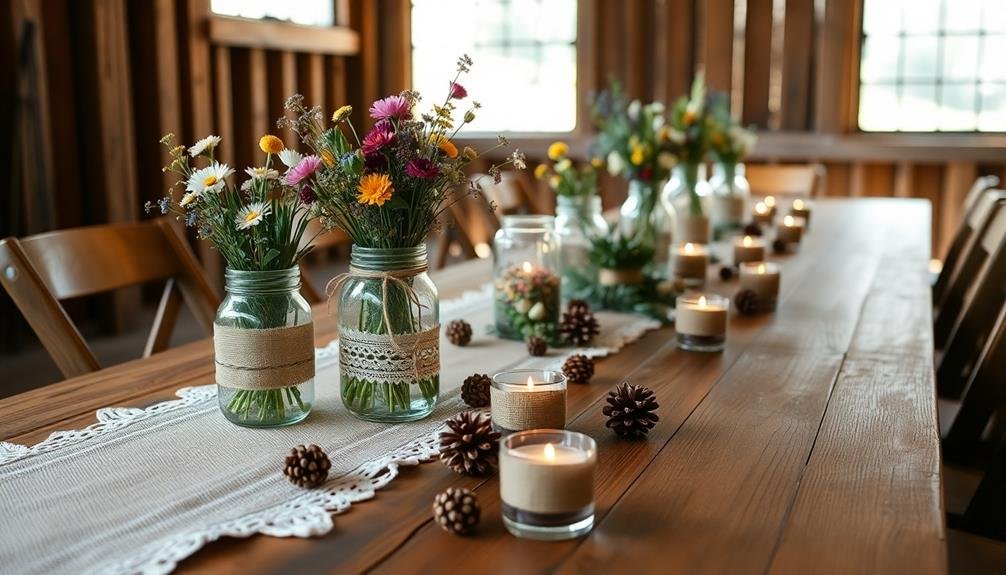 textured rustic wedding decor