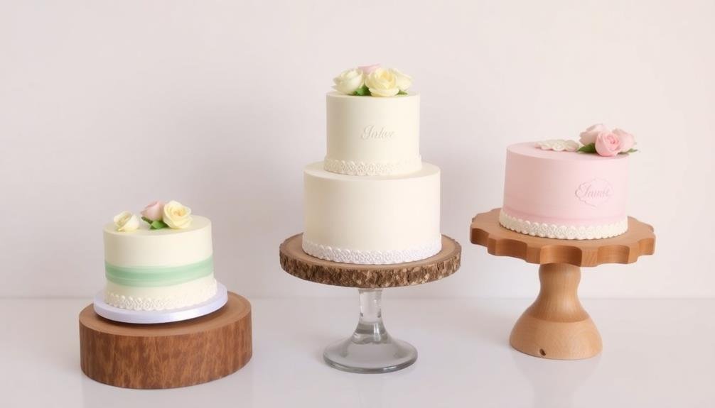 tiny cake selection trio