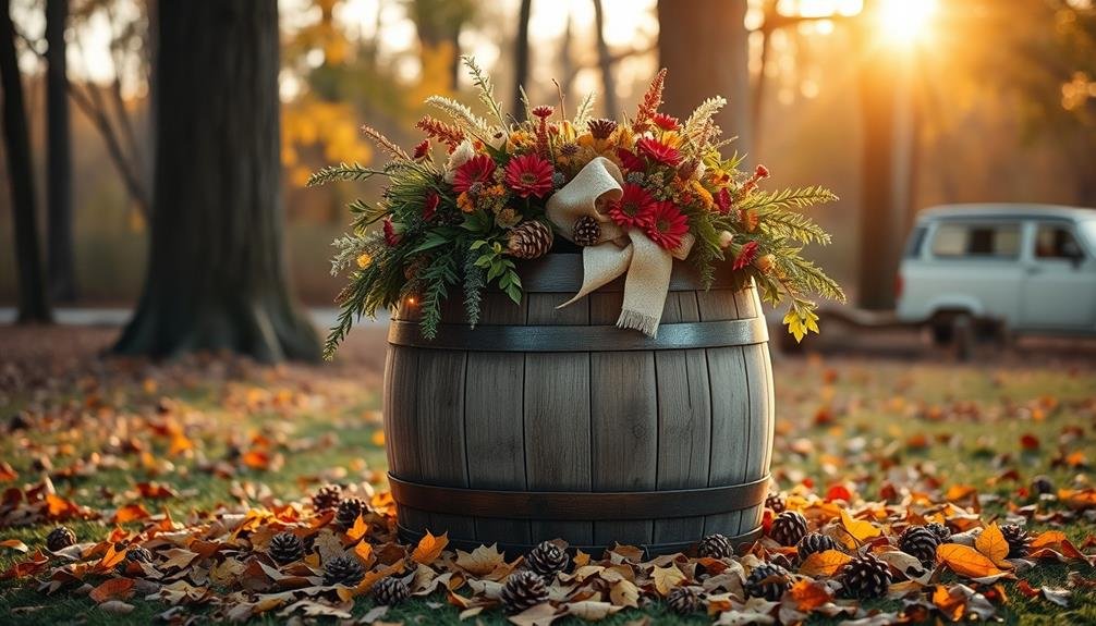 upcycled barrel home decor