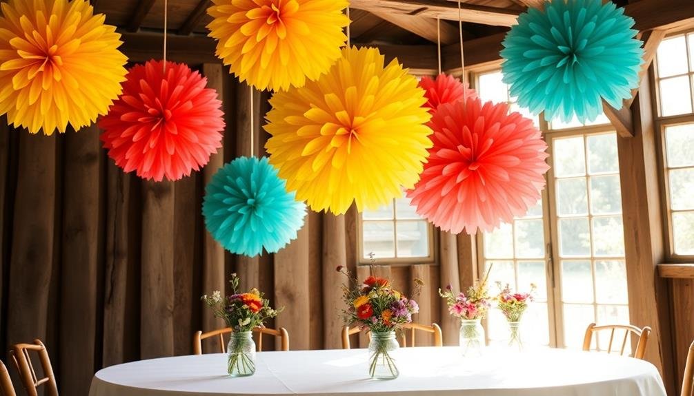 vibrant decorative paper accents