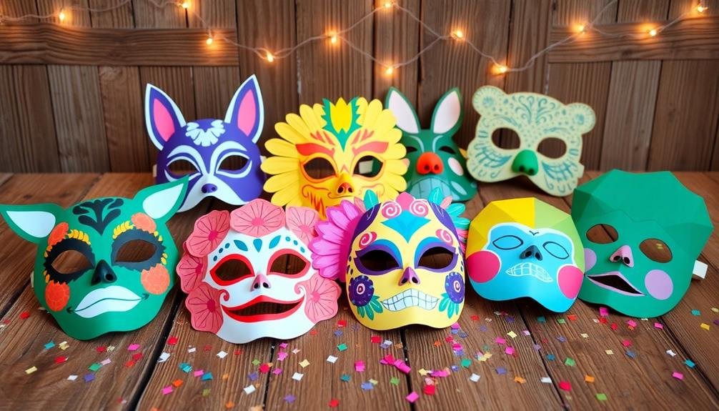 vibrant handmade decorative masks