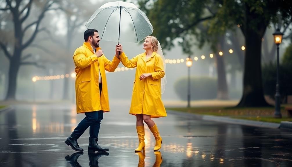 vibrant rain gear fun