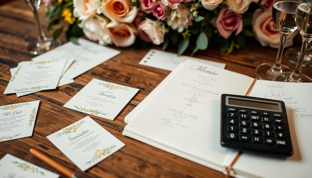 wedding food budget breakdown