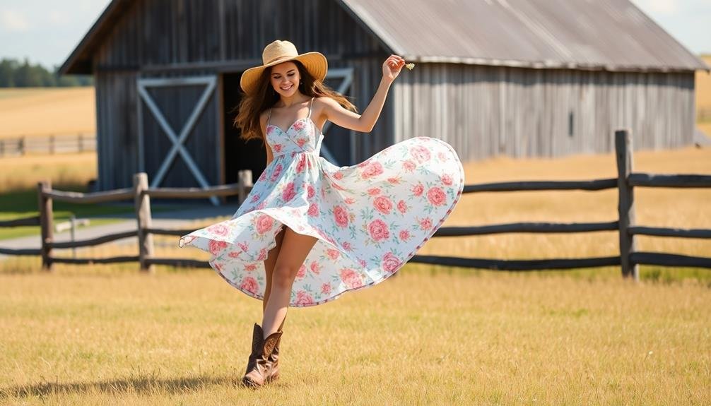 western chic floral outfit