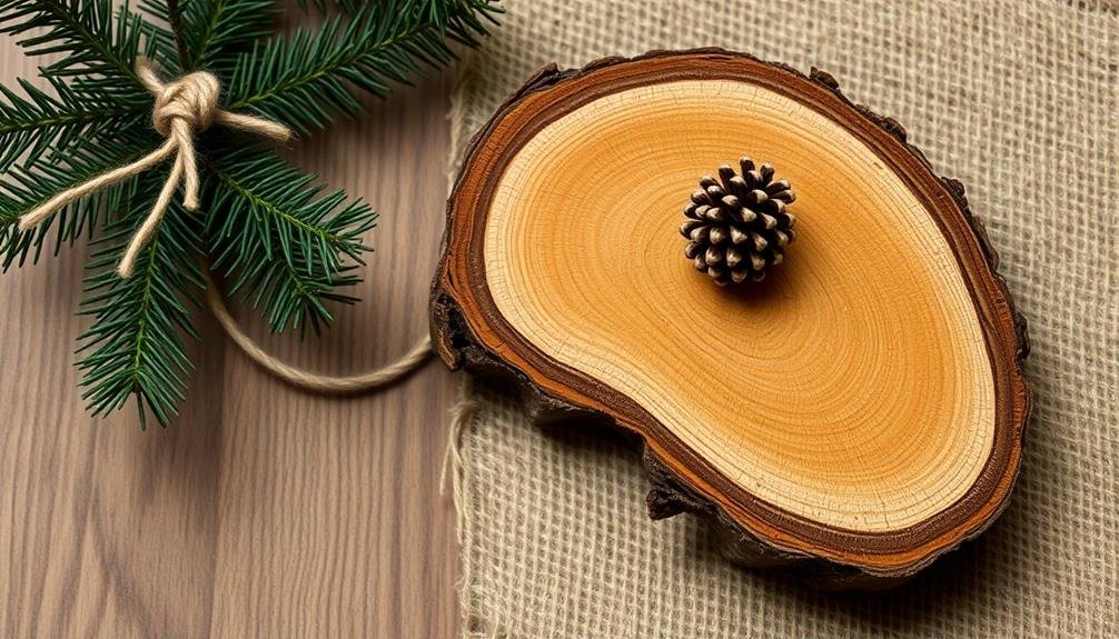 wood slice save the dates