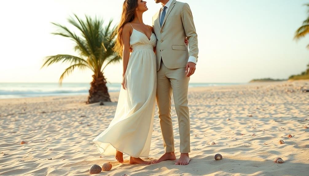 affordable beach wedding attire