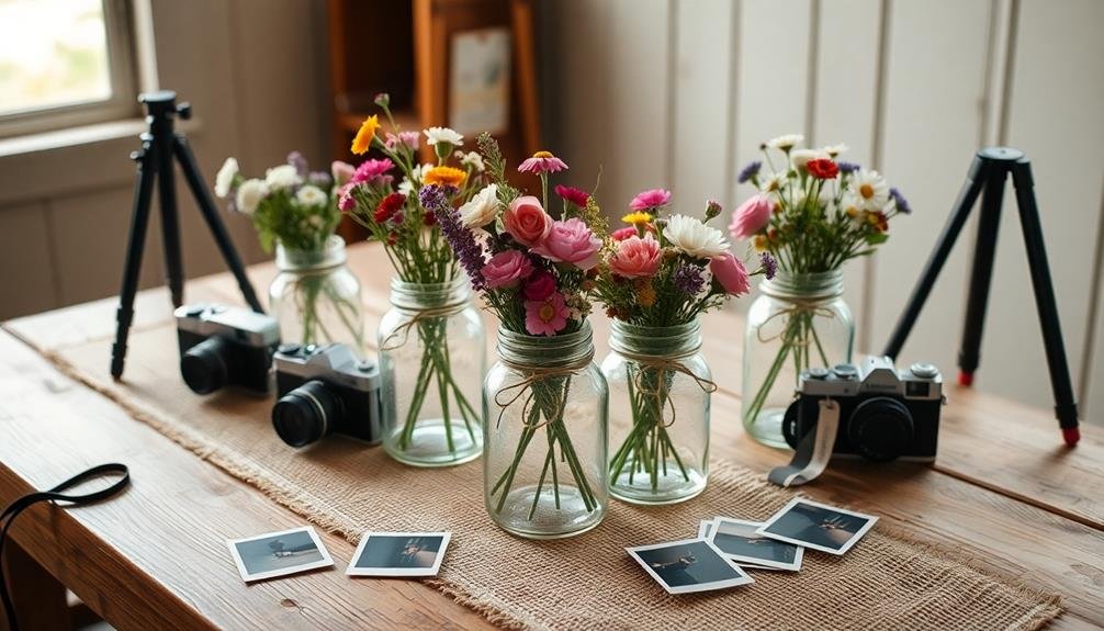 DIY Wedding Photography and Videography Centerpieces on a Budget