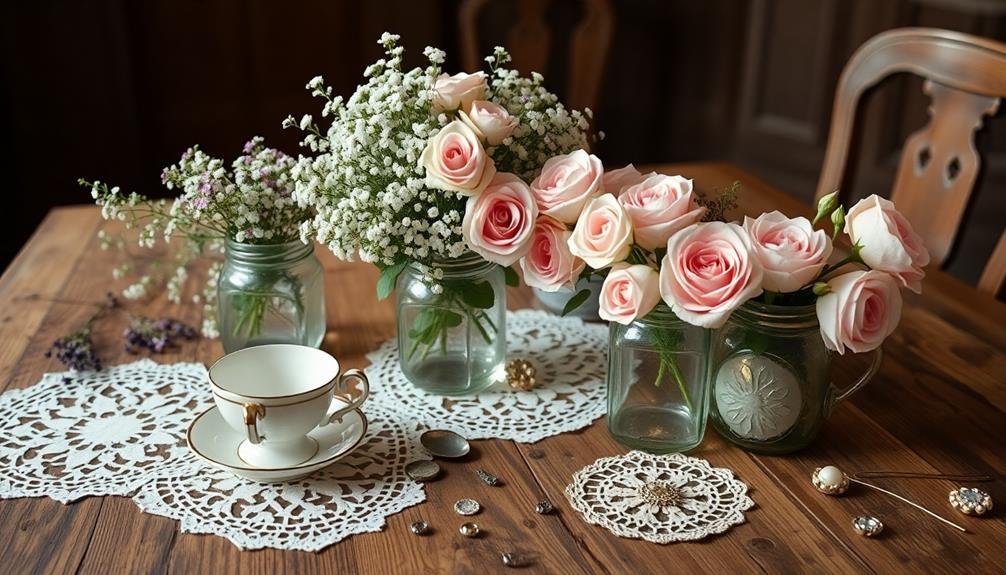 affordable vintage wedding blooms