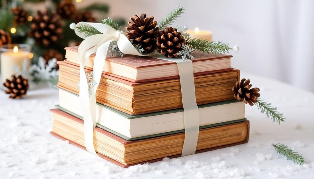 antique literature collection display