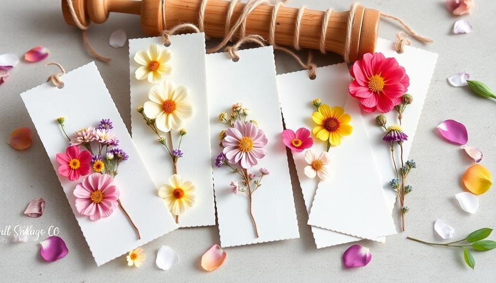 artisan floral bookmark creations