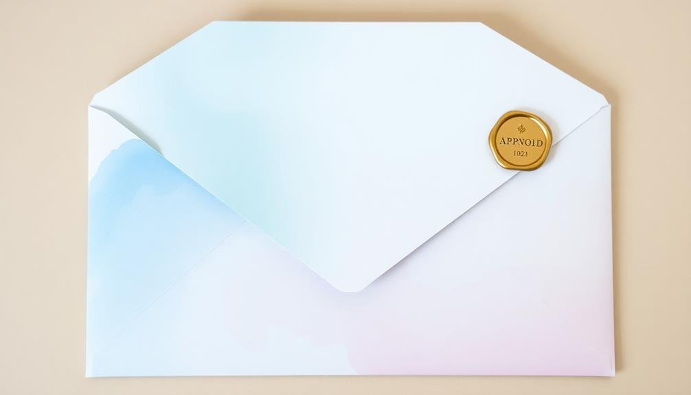 artistic watercolor envelope design