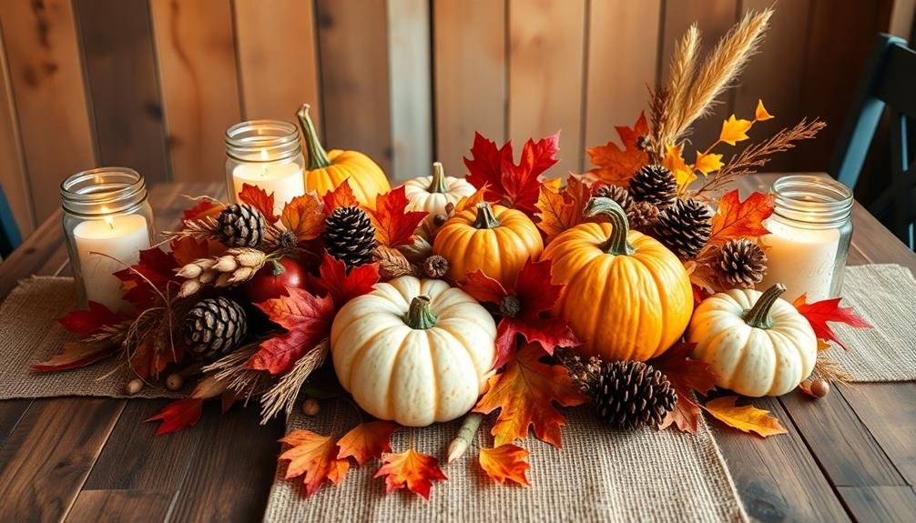 autumn inspired decorative arrangements