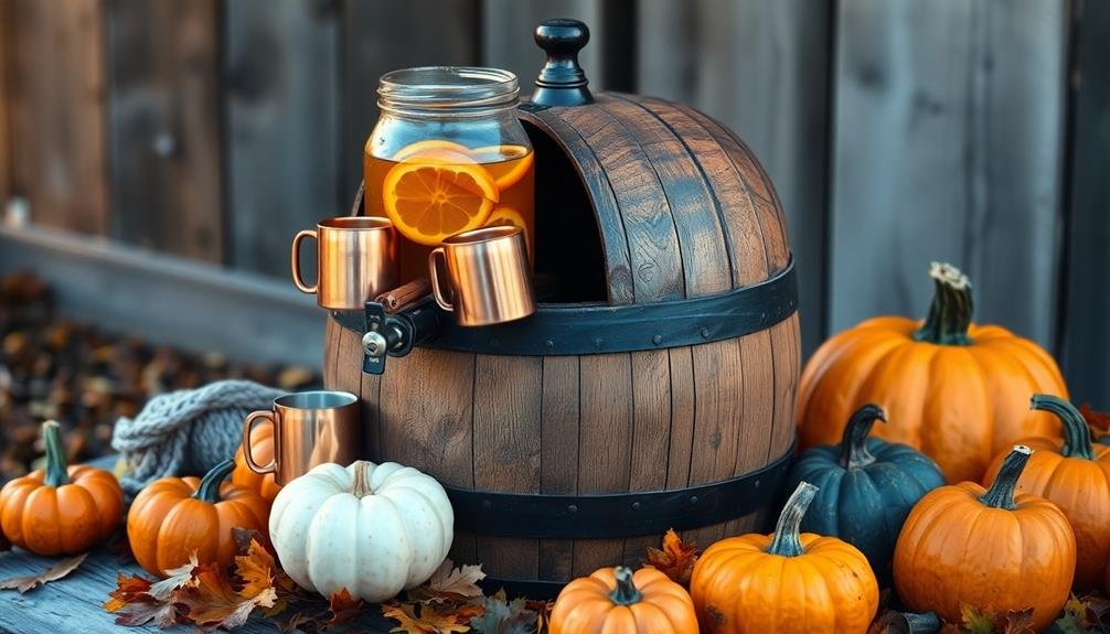 autumn inspired drink display