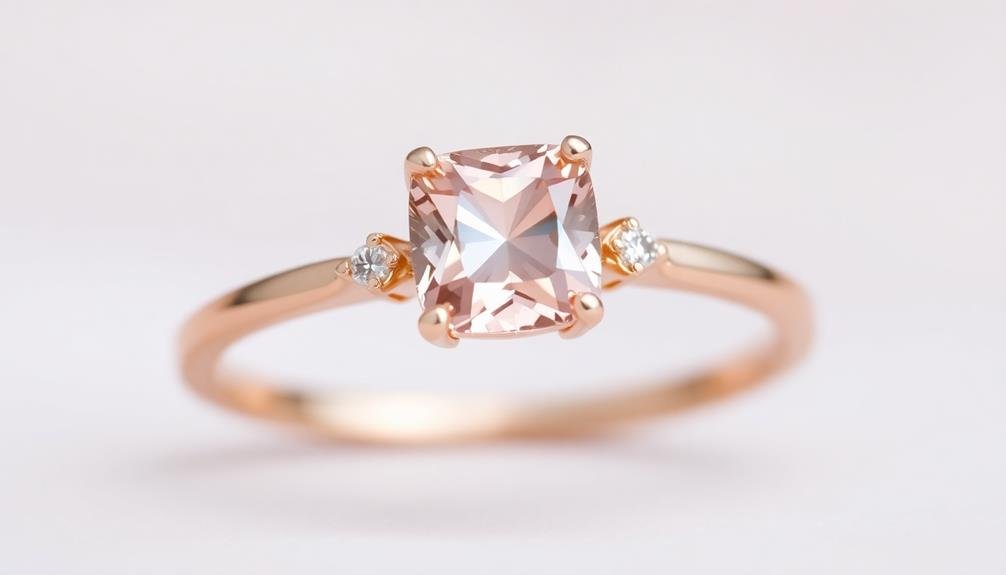 blush toned morganite gemstone