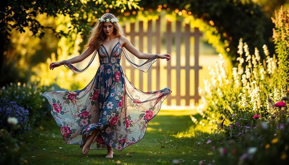 bohemian style flowy dress